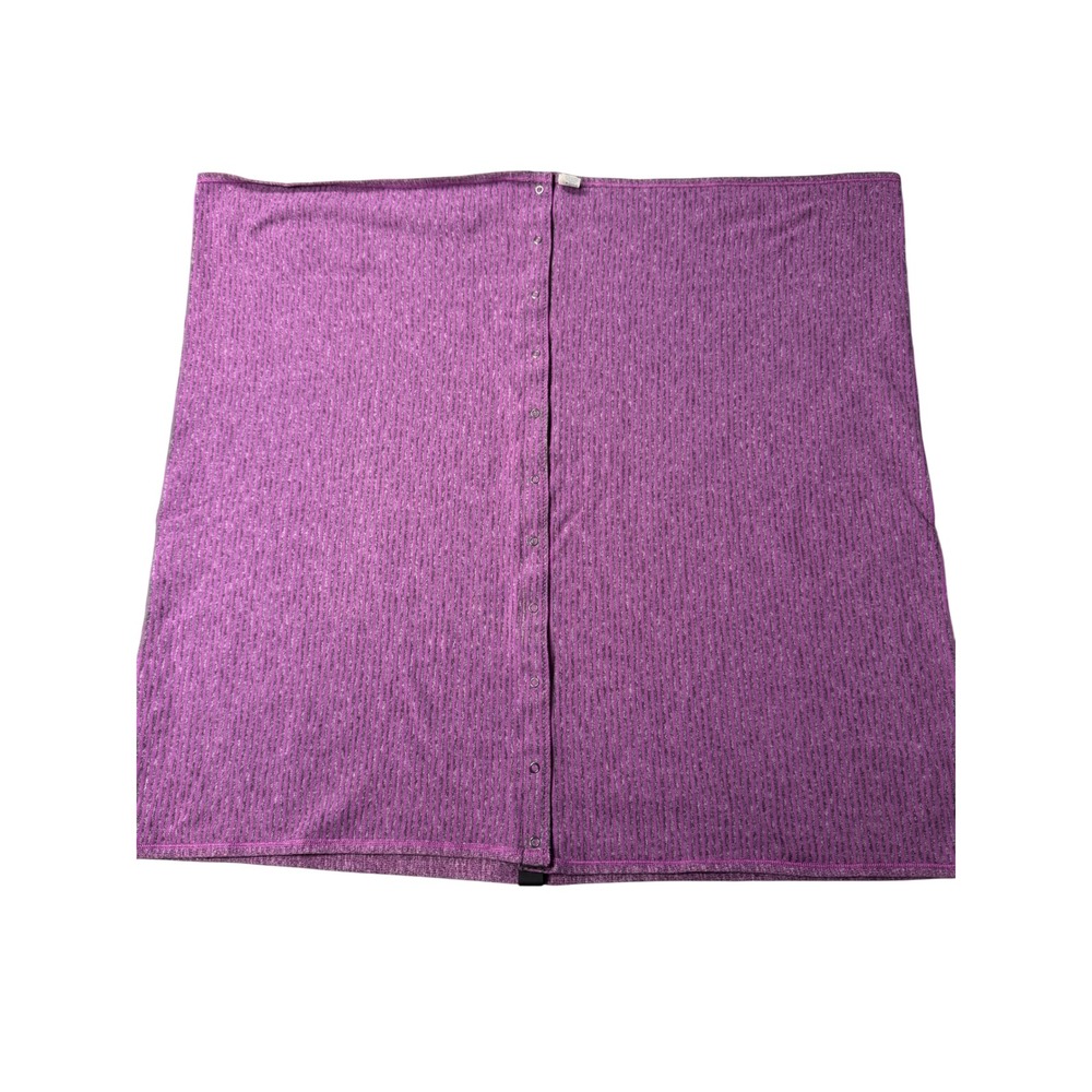 Lululemon Vinyasa Scarf OS Purple Gray Stripe Snap Convertible Wrap Infinity